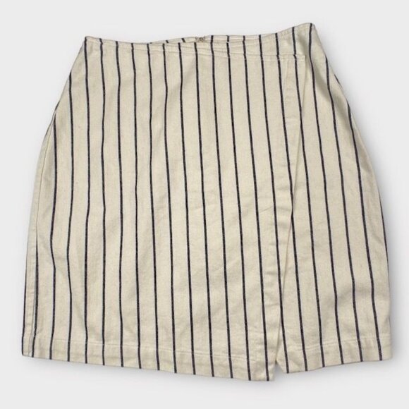 Madewell Wrap Mini Skirt Beige Size 4 - Picture 2 of 6